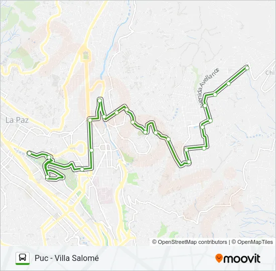 VILLA SALOMÉ Bus Line Map