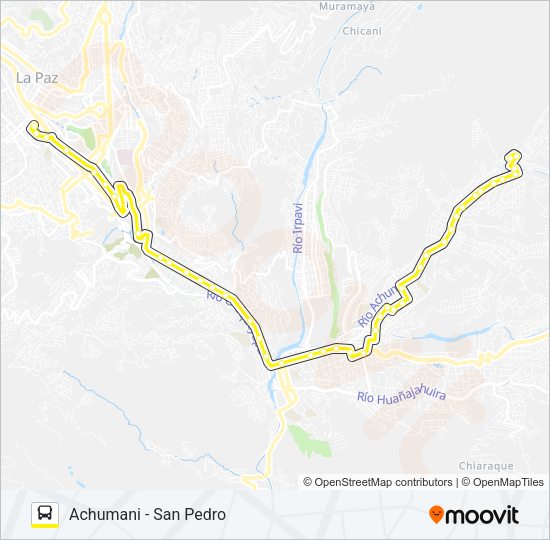 Mapa de ACHUMANI de autobús
