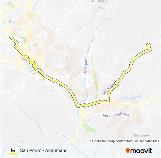 Mapa de ACHUMANI de autobús