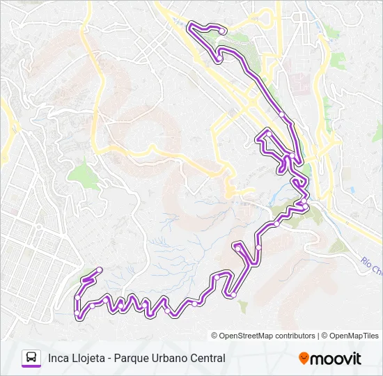 INCA LLOJETA Bus Line Map