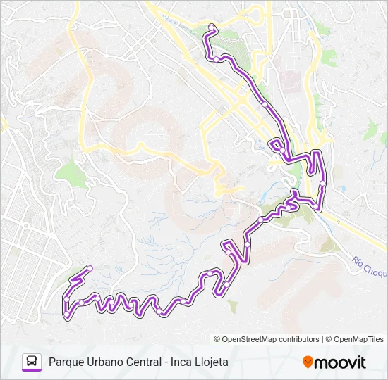INCA LLOJETA Bus Line Map
