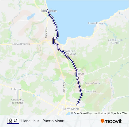 L1 Train Line Map