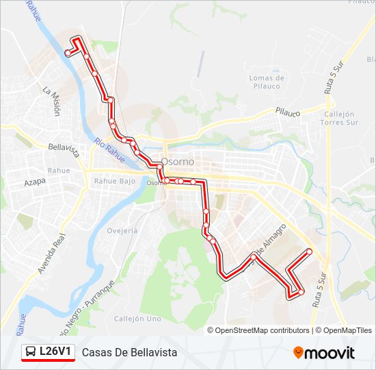 Mapa de L26V1 de autobús