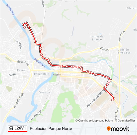 Mapa de L26V1 de autobús