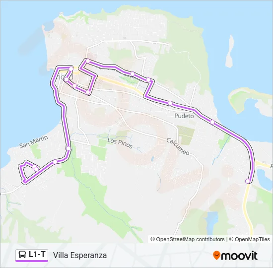 L1-T Bus Line Map
