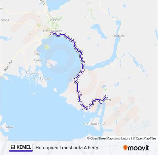 Mapa de KEMEL de autobús