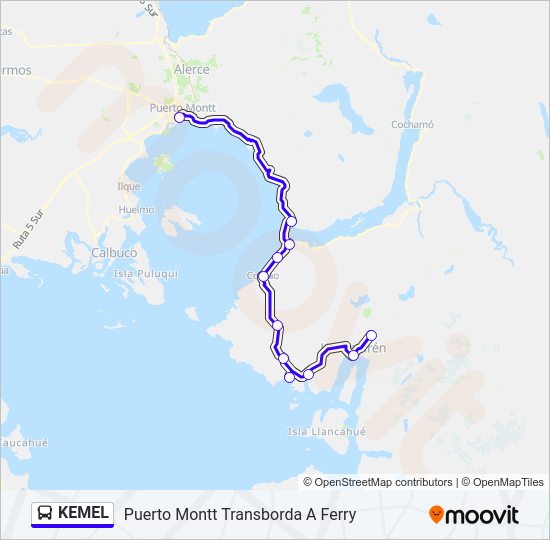 Mapa de KEMEL de autobús