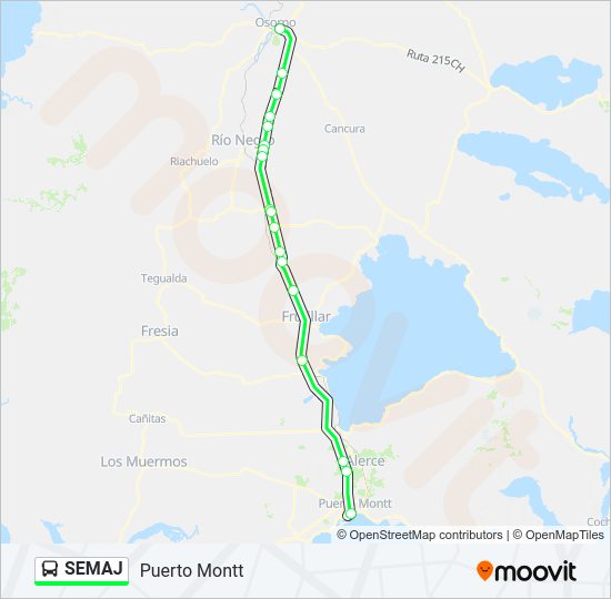 Mapa de SEMAJ de autobús