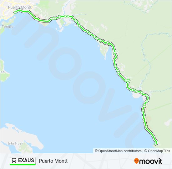 Mapa de EXAUS de autobús