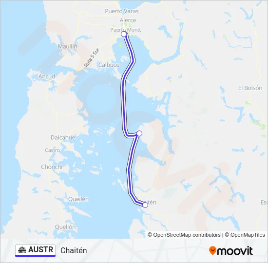 AUSTR Ferry Line Map