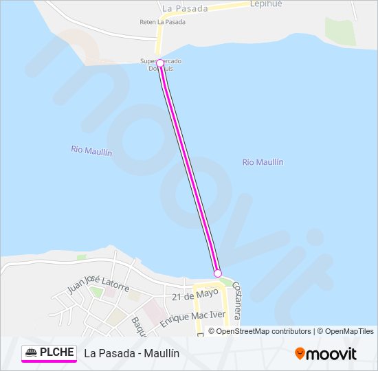 Mapa de PLCHE de ferry