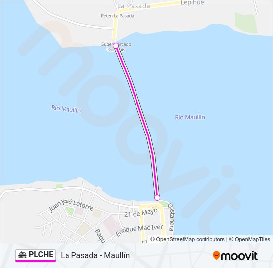 Mapa de PLCHE de ferry