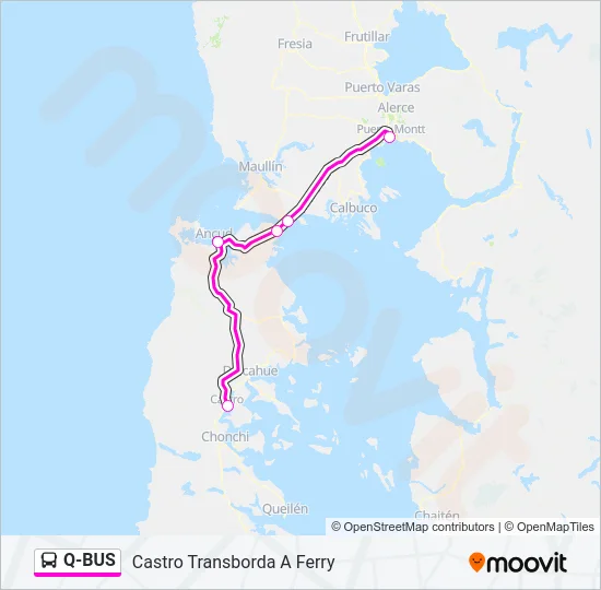 Q-BUS Bus Line Map