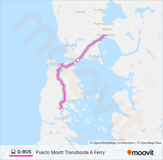 Mapa de Q-BUS de autobús