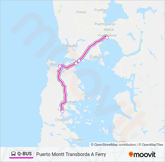 Q-BUS Bus Line Map