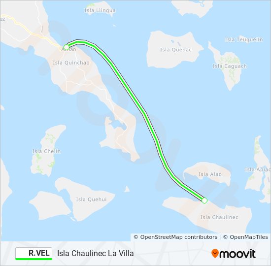 R.VEL ferry Line Map