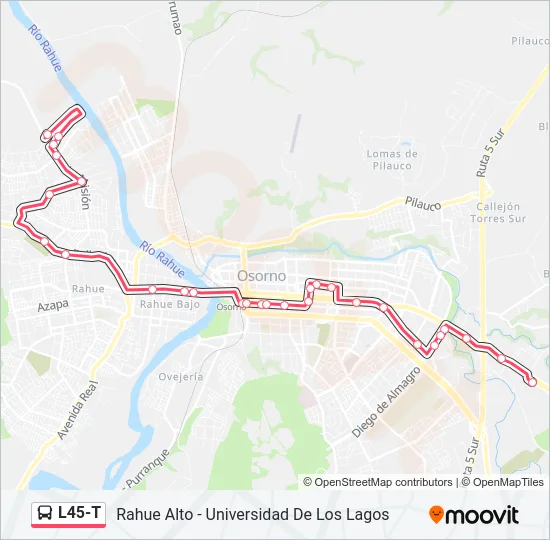 L45-T Bus Line Map