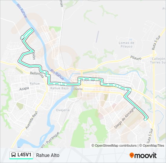 Mapa de L45V1 de autobús