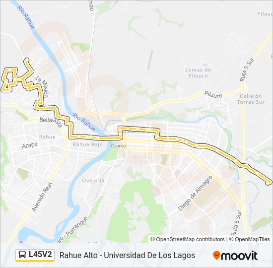 Mapa de L45V2 de autobús