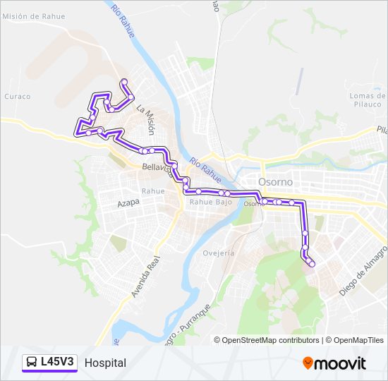 Mapa de L45V3 de autobús
