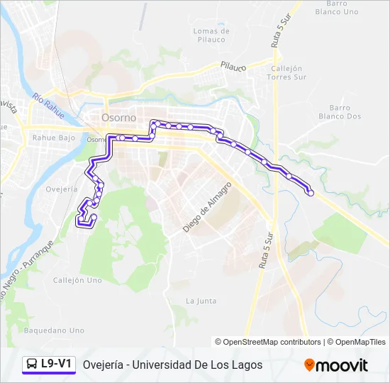 L9-V1 Bus Line Map