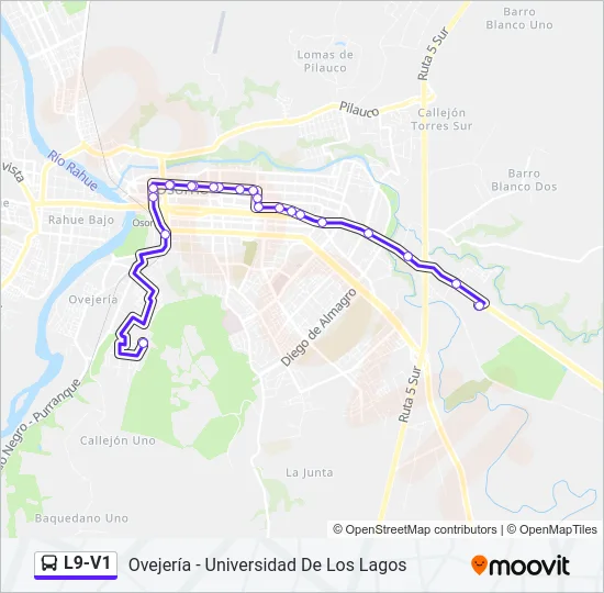 L9-V1 Bus Line Map