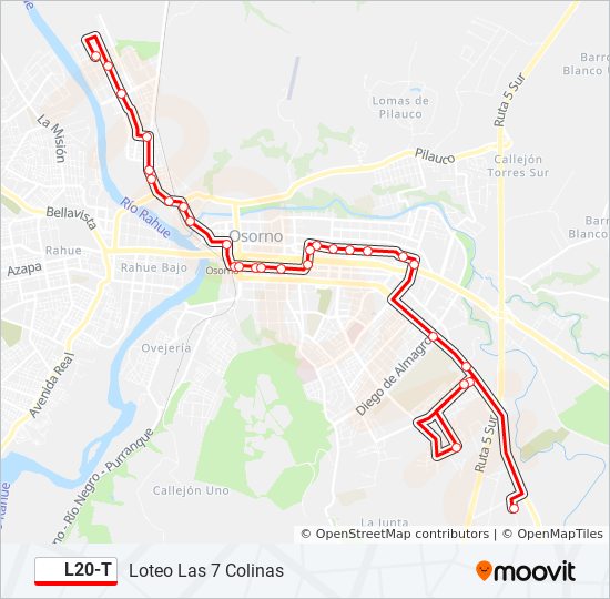 L20-T bus Line Map