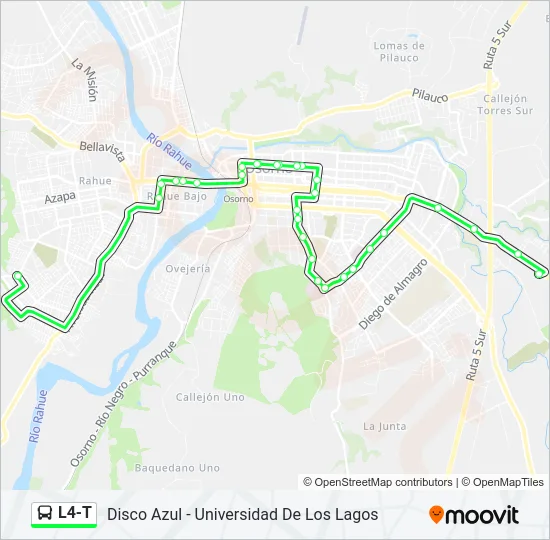 L4-T Bus Line Map