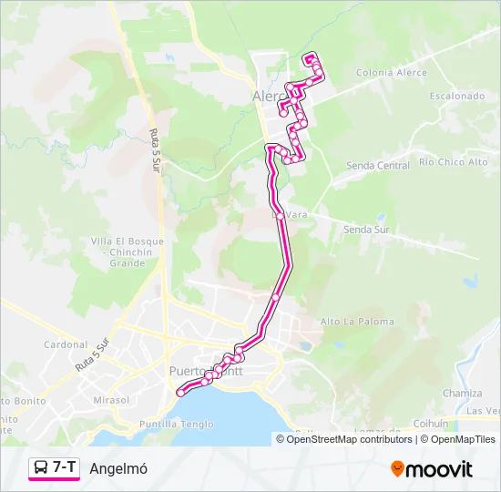 7-T Bus Line Map