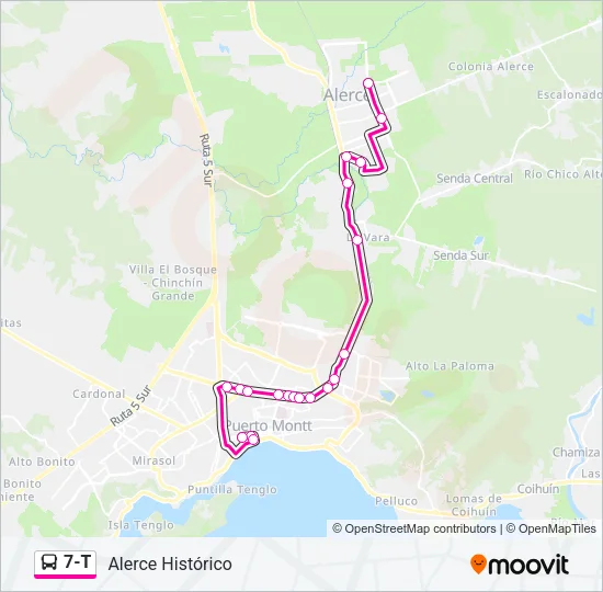 7-T Bus Line Map