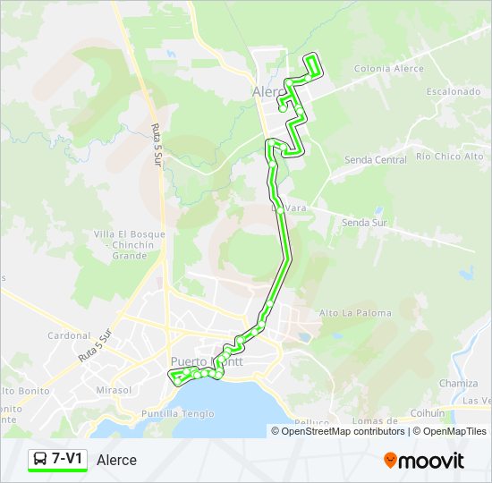 Mapa de 7-V1 de autobús