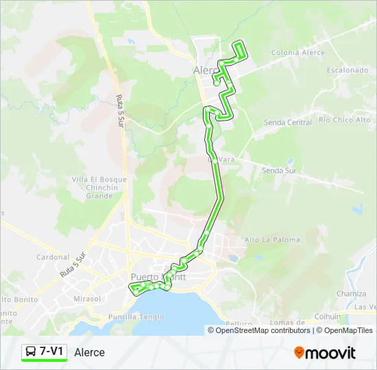 7-V1 Bus Line Map