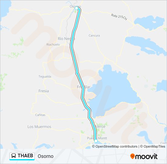 Mapa de THAEB de autobús