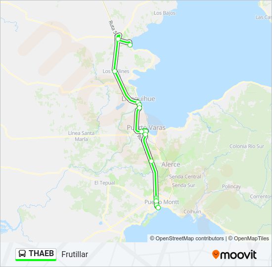 Mapa de THAEB de autobús