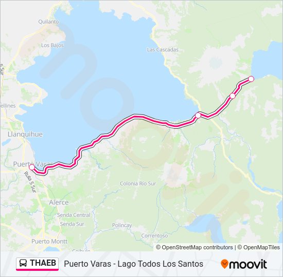 Mapa de THAEB de autobús