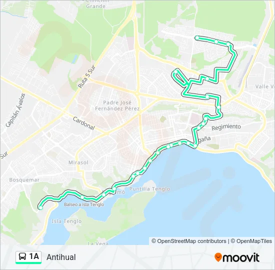 1A Bus Line Map