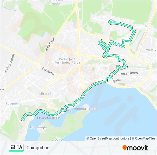 1A Bus Line Map