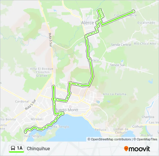 1A Bus Line Map