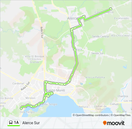 1A Bus Line Map