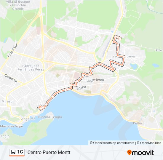 1C Bus Line Map