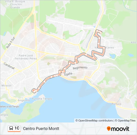 1C Bus Line Map