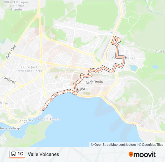 1C Bus Line Map