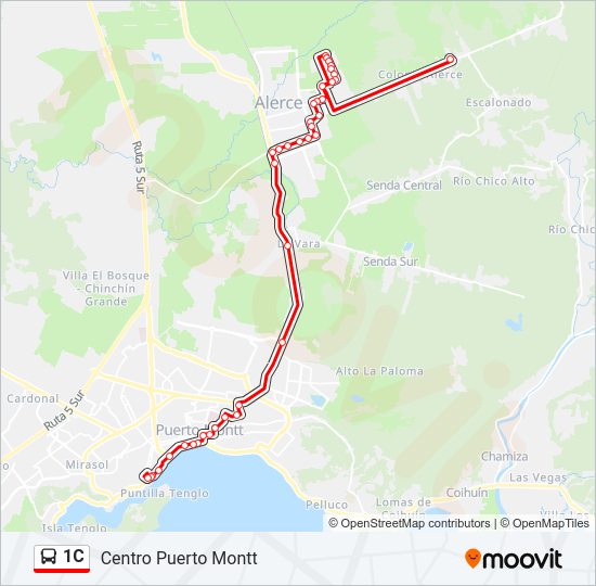 1C Bus Line Map