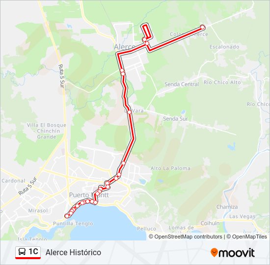 1C Bus Line Map