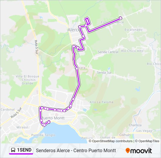 Mapa de 1SEND de autobús