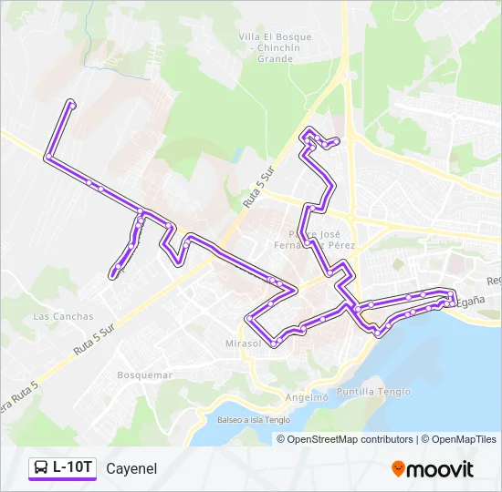 L-10T Bus Line Map