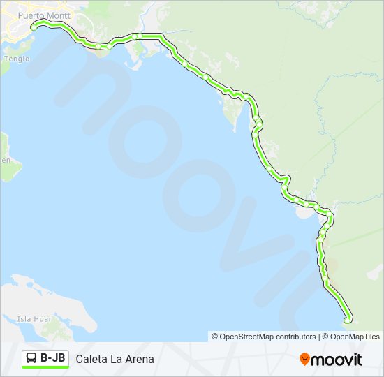 Mapa de B-JB de autobús