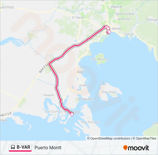 B-VAR Bus Line Map