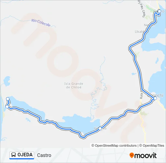 OJEDA Bus Line Map