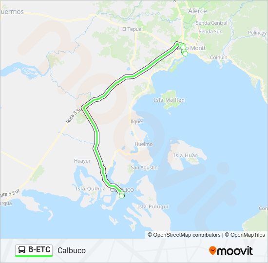 Mapa de B-ETC de autobús